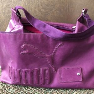 Purple Patent Leather Puma Gym Bag